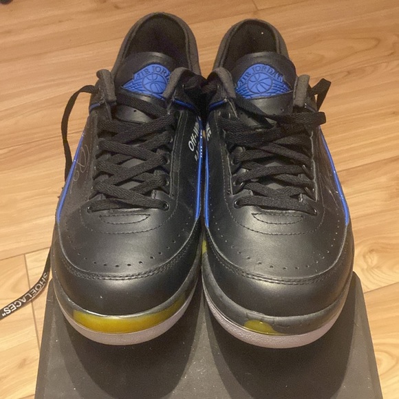 Jordan 2 Off-White Black blue low - Brand new - 10.5 - Picture 3 of 13